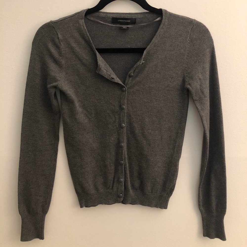 Gray Button Up Cardigan